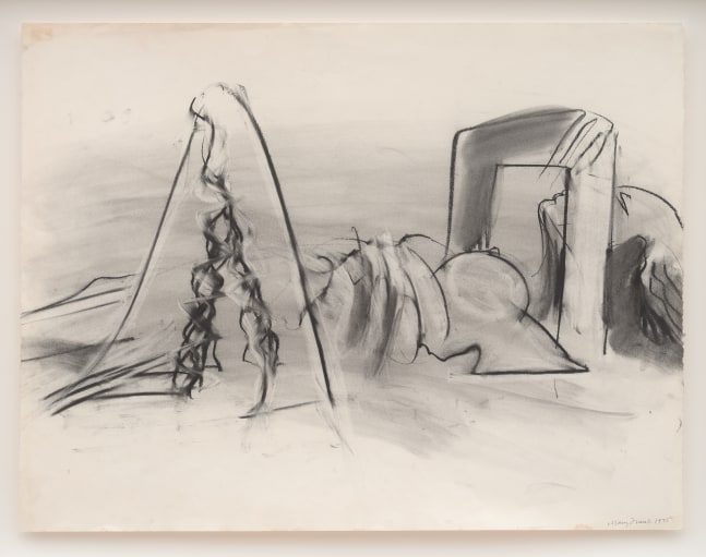Mary Frank, Landscape Woman II, 1975. Charcoal on paper, 20 x 26 inches