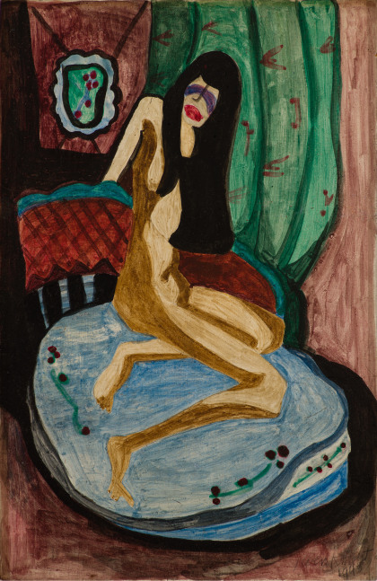 Gwen Knight
The Boudoir, c. 1941
Tempera on board
17 7/8 x 12 inches