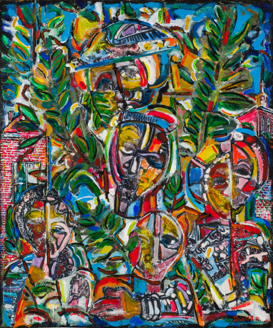 David Driskell Palm Sunday, 2011 Collage and acrylic on fiberboard 24 x 20 inches