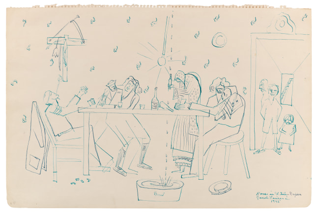 Jacob Lawrence

House in Italy - Naples, 1945

Pen and ink on paper

11 7/8 x 18 inches