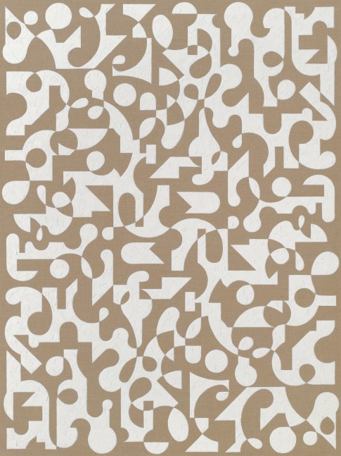 Valerie Jaudon, Consort, 2022. Oil on linen, 64 x 48 inches