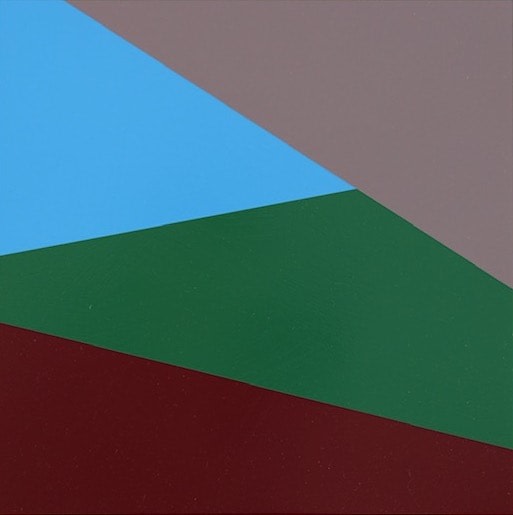 Greg Goldberg, Quartet #1, 2003. Golden liquid acrylic on wood panel, 12 x 12 inches