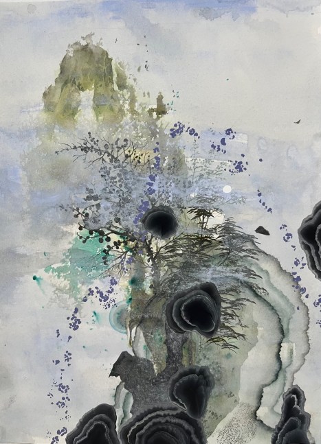 Darren Waterston, As I Fell Asleep no. 1, 2022. Gouache on rag paper, 12 x 9 inches