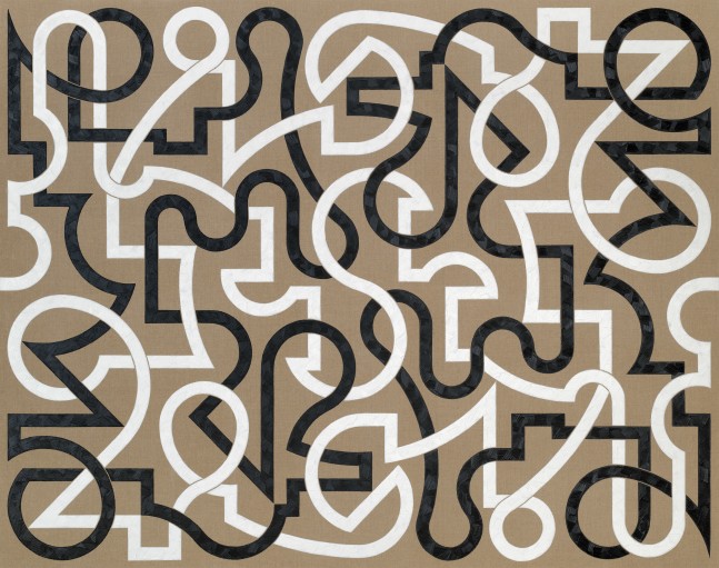 Valerie Jaudon, Duetto, 2023. Oil on linen 66 x 84 inches