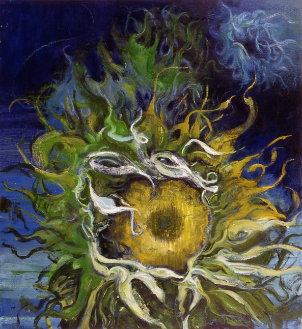 Sun King, 2001. Oil on linen, 60 1/4 x 55 1/8 inches