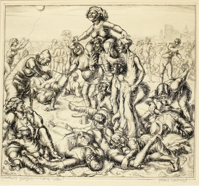Paul Cadmus, Coney Island, 1935. Etching on paper, 9 x 10 inches