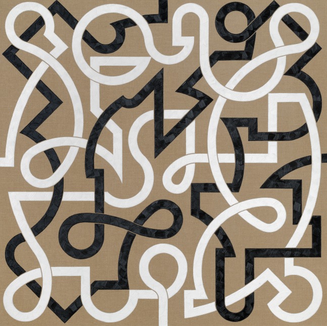 Valerie Jaudon, Cantata, 2023. Oil on linen, 54 x 54 inches