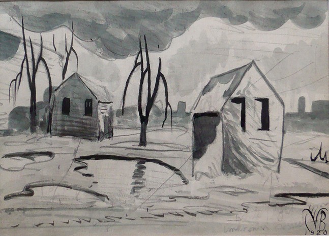 Factory Town Scene, 1920

Ink and graphite on paper

5 7/8 x 8 7/8 inches