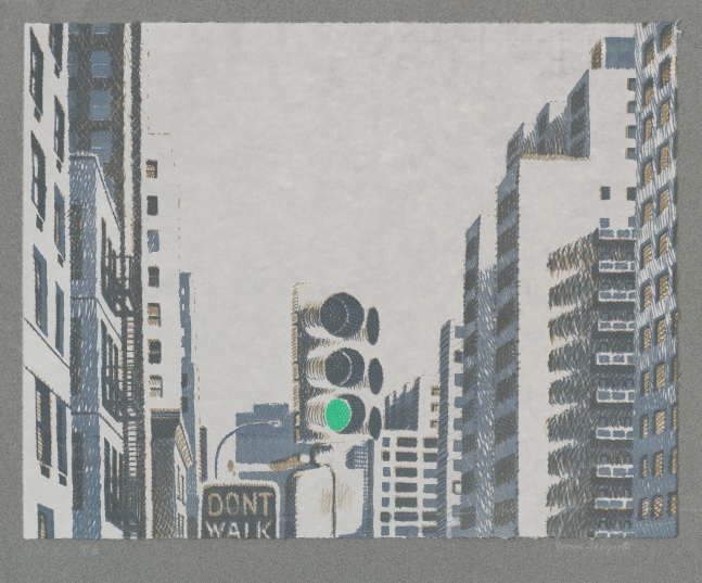 Green Light, Gray Day, 15/38, 1976 Lithograph 17 1/2 x 22 inches; 20 x 24 inches