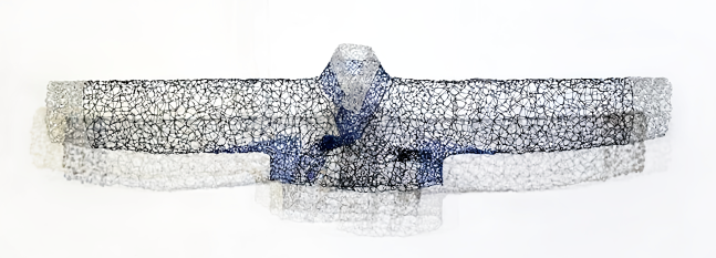 Key-Sook Geum
Blue Jogore
black wire, blue and lucid beads
11h x 48w x 3d in
SOLD