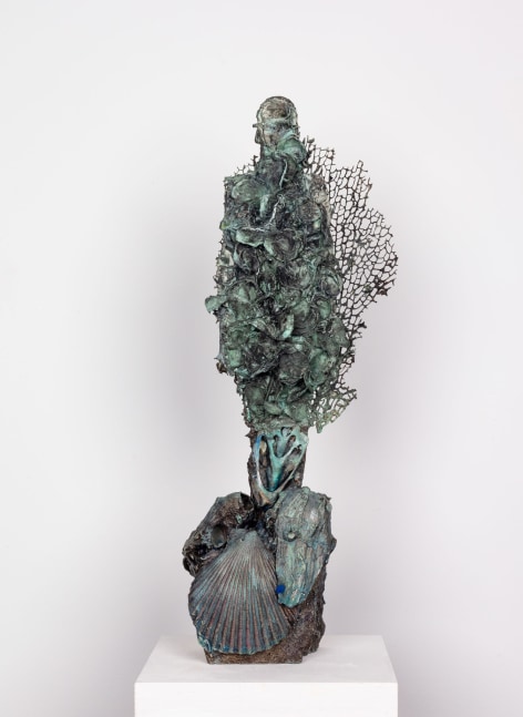 Raine Bedsole
Aristaeus, 2024
steel, stone, sea fan, plaster, paint
14h x 3w x 4d in