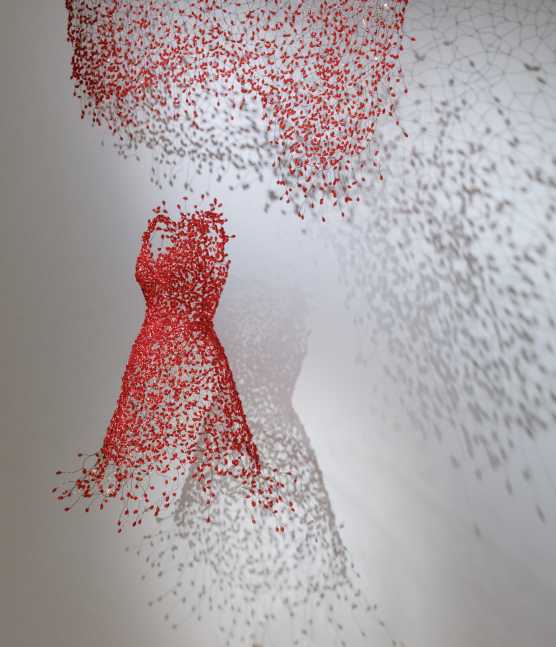 Key-Sook Geum
Enlightnment in Red
wire, beads
44 x 34 x 20&amp;nbsp;
42 x 72 installation element
SOLD