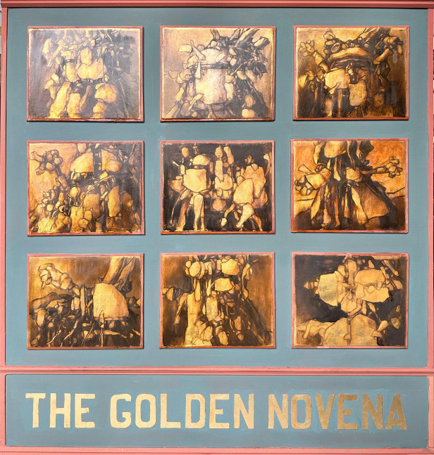 Jose-Maria Cundin
The Golden Novena II, 2025
gold leaf and oil on board
42h x 38.50w in