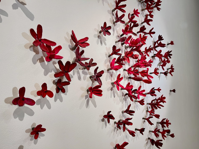 Bradley Sabin

Variegated Red Floral Wall (detail), 2023

ceramic, glaze

81h x 72w x 3d in

dimensions variable