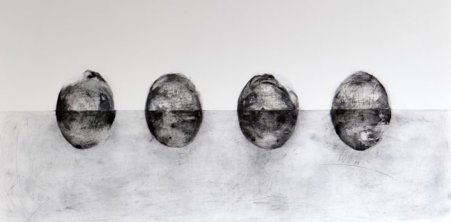 Andrew Wapinski
Untitled XXXII, 2022
Anthracite Coal, Pigmented Ice, Acrylic, &amp;amp; Ink on Linen Mounted Panel
30h x 60w x 2.50d in