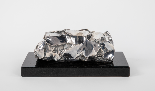 George Dunbar
Fragment Series No. 1, 1 of 7, 2010
Cast bronze, nickel plated on granite base
3h x 9w x 4d in