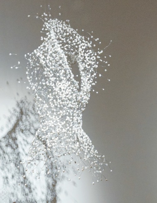 Key-Sook Geum
Enlightenment in White Pearls
silver color wire with white pearls
31h 21w x 11d in
SOLD
