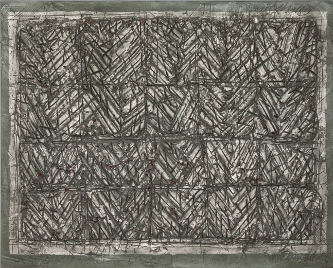 George Dunbar
Paquet-Marshgrass, 2006
palladium over green clay and red rags
40h x 60w in