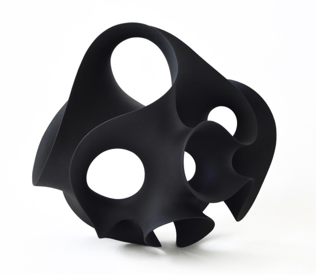 Eva Hild
MEDIUM BLACK LOOP
Handbuilt in stoneware clay, mixed material, acrylate paint
23.50h x 21.50w x 21.50d in

&amp;nbsp;