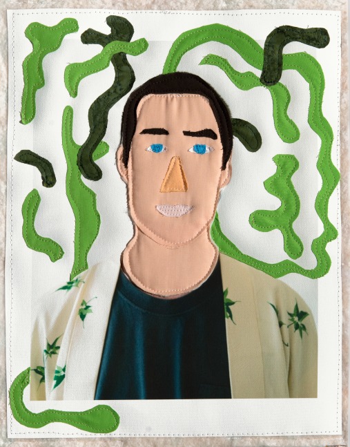 Michael C. Thorpe Philipp, 2022 Quilting cotton and pigment on canvas 18 ¼ x 14 ½ inches