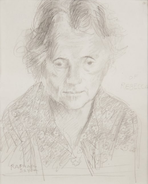 Raphael Soyer Of Rebecca, n.d pencil on paper 11 1/2 x 7 3/4 inches