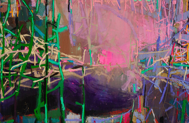 Brian Rutenberg Pillow &amp; Petal 6, 2023 oil on linen 36 x 55 inches