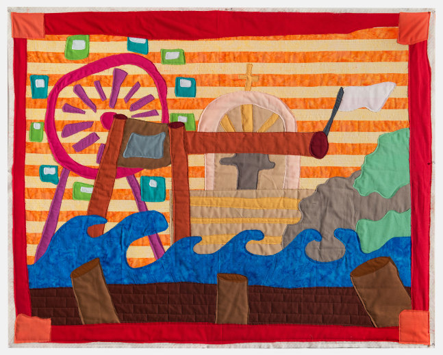 Michael C. Thorpe Viva, 2022 Textile, quilting cotton and thread 40 1/2 x 50 inches