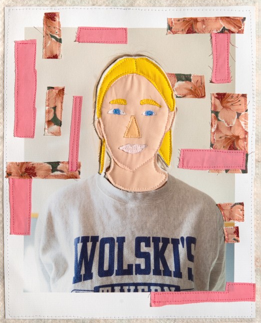 Michael C. Thorpe Bailey, 2022 Quilting cotton and pigment on canvas 18 x 14 ¼ inches