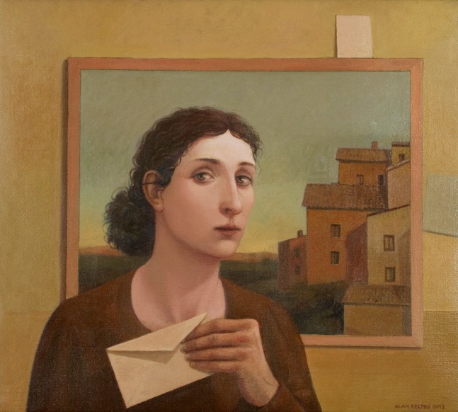 Alan Feltus La Lettera, 2013 oil on linen 19 3/4 x 19 3/4 inches