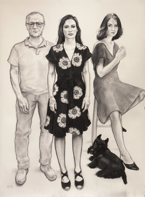 William Beckman W.D.D.T., 2022 charcoal on paper 96 x 72 inches