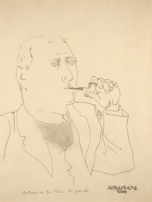 John Graham Portrait of a Painter (Jo Cain), 1940 pencil on paper 16 1/2 x 13 inches
