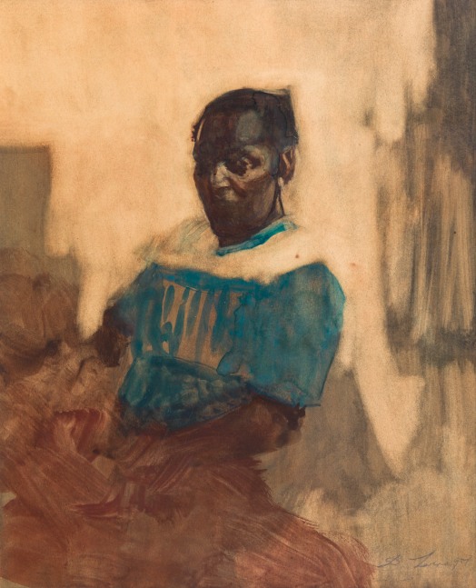 David Levine, Piece Work, 1997, watercolor on paper, 13 1/4 x 10 7/8 inches