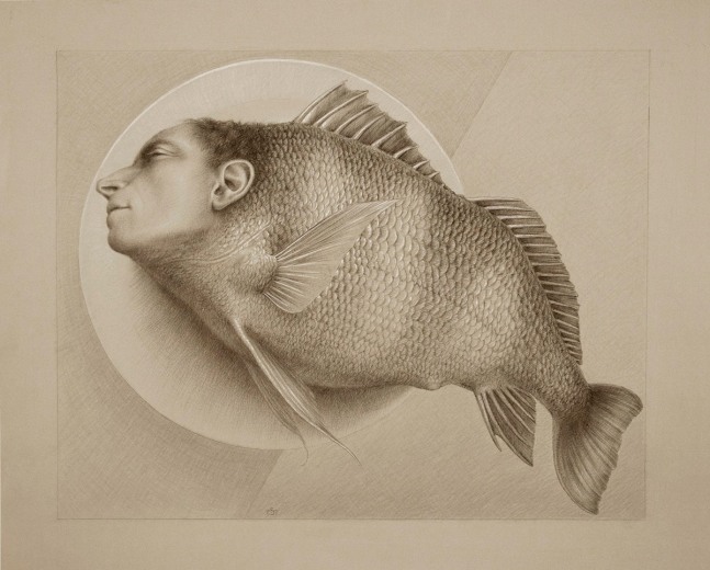 Wade Schuman Study for The Virtues: Sacrifice, 2011 Ball Point pen, Gel pen on paper 15 3/4  x 19 1/2 inches image