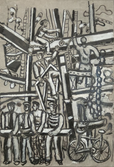 Fernand Leger Étude pour la Grande Tour, 1949 gouache, ink, oil, and pencil on paper 32 x 22 inches