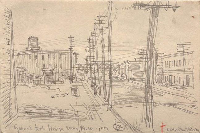 Oscar Bluemner Gerard Avenue, 1910 pencil on paper 5 x 7 1/4 inches