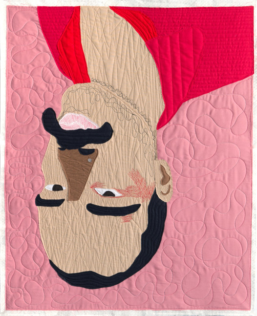 Michael C. Thorpe Scarface (Self-Portrait), 2022 Textile, quilting cotton and thread 39 ¼ x 31 ¾ inches