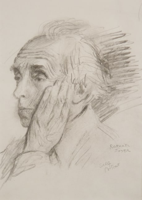 Raphael Soyer Self-Portrait, n.d graphite on paper 11 3/8 x 7 3/4 inches