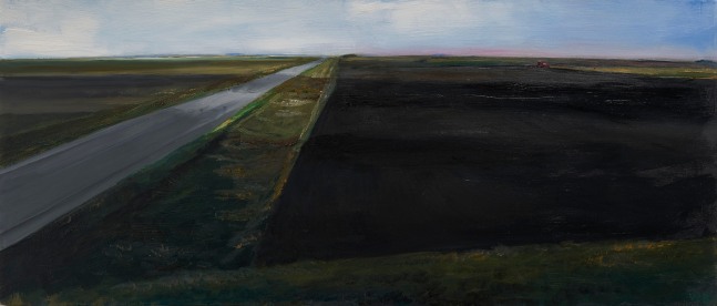William Beckman Montana Plowed Field #2, 2020 oil on panel 9 3/4 x 22 3/4 inches