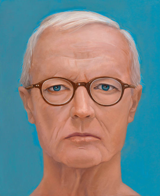 William Beckman, Self-Portrait, 2021, oil on panel, 15 1/2 x 12 5/8 inches