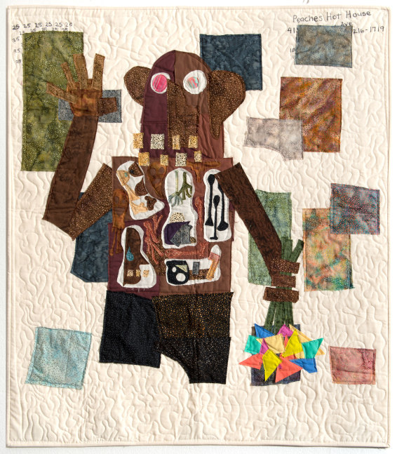 Michael C. Thorpe Hopeless Romantic, 2022 Textile, quilting cotton and thread 40 ½ x 35 ¾ inches