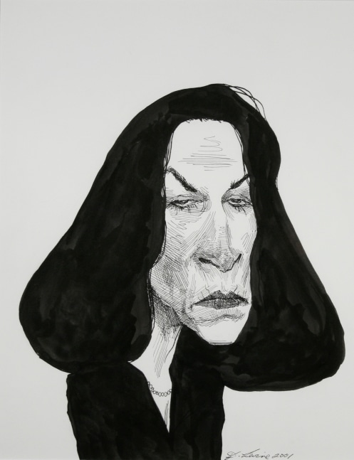David Levine, Secretary of State - Florida Katherine Harris, 2001, ink on paper, 14 x 11 inches