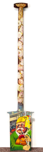 Red Grooms, L'Arlesien, 1984, oil on wood/metal, 48 x 8 x 2 inches