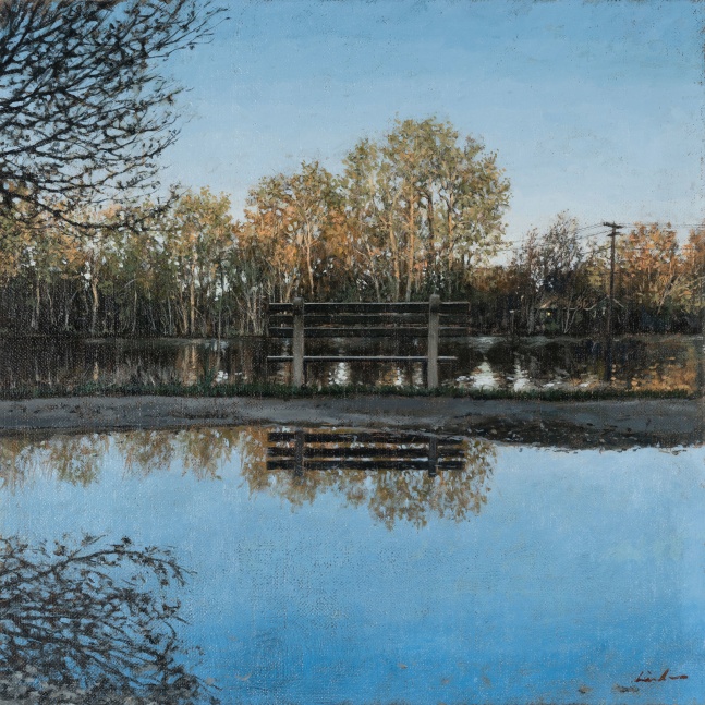 Linden Frederick, After the Rain, 2025, oil on linen mounted on panel, 12 x 12 inches