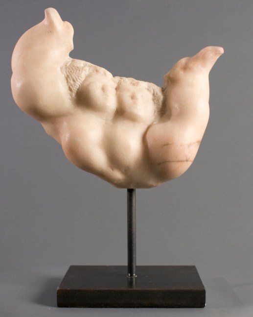 Chaim Gross Embrace, 1951, pink alabaster, 15 h x 12 1/4 w x 5 ½ d inches at base
