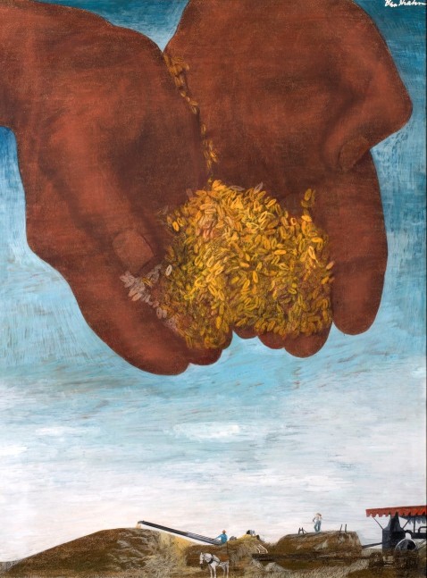 Ben Shahn, Bountiful Harvest, 1944, tempera on board, 38 x 28 inches