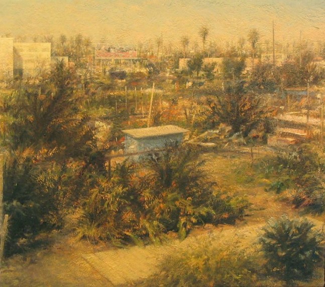 Robert Bauer, Venice II (SOLD), 1989, oil on panel, 16 x 17 3/4 inches