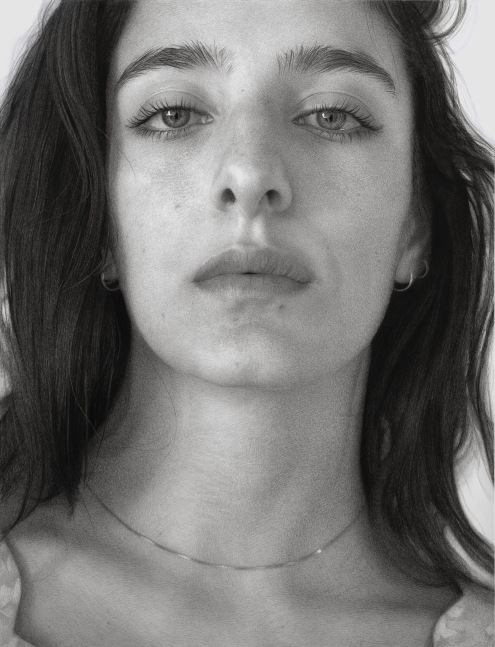 Clio Newton, 2023 compressed charcoal on Coventry Rag paper 50 x 38 inches