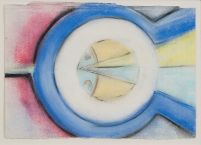 MORTON LIVINGSTON SCHAMBERG, Machine Composition, c. 1915-16, pastel and pencil on paper, 5 1/2 x 8 inches