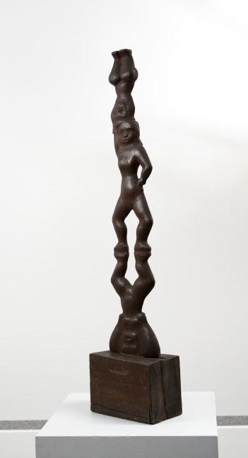 Chaim Gross Three Acrobats, 1928 walnut 26 3/4 h x 6 w x 3 ½ d inches at base