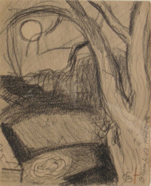 Oscar Bluemner Moon Rise, 1916 pencil on paper 6 x 4 3/4 inches